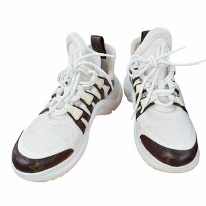 Louis Vuitton Archlight Sneakers Monogram White Brown Size 38